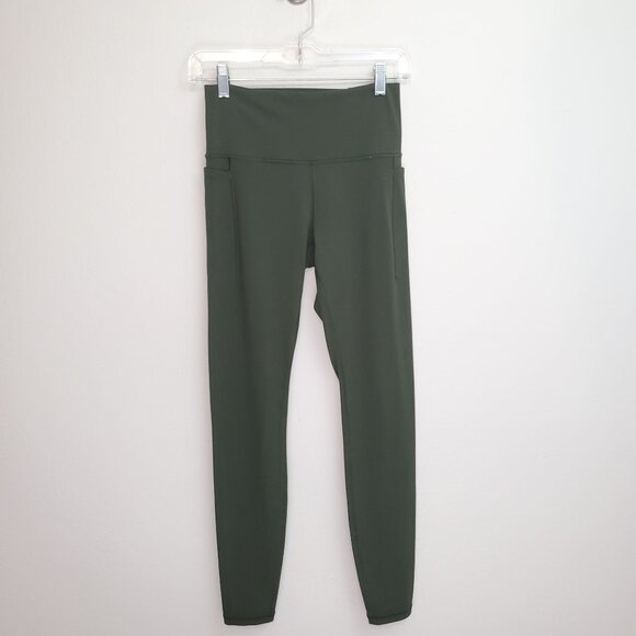 Athleta Transcend Stash Tight in aspen olive, size medium tall - Picture 8 of 8